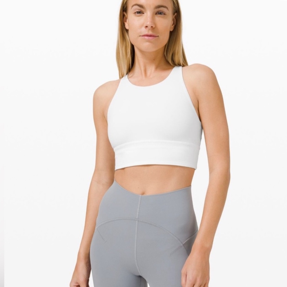Women's High-Neck White Sports Bra  NWOT
